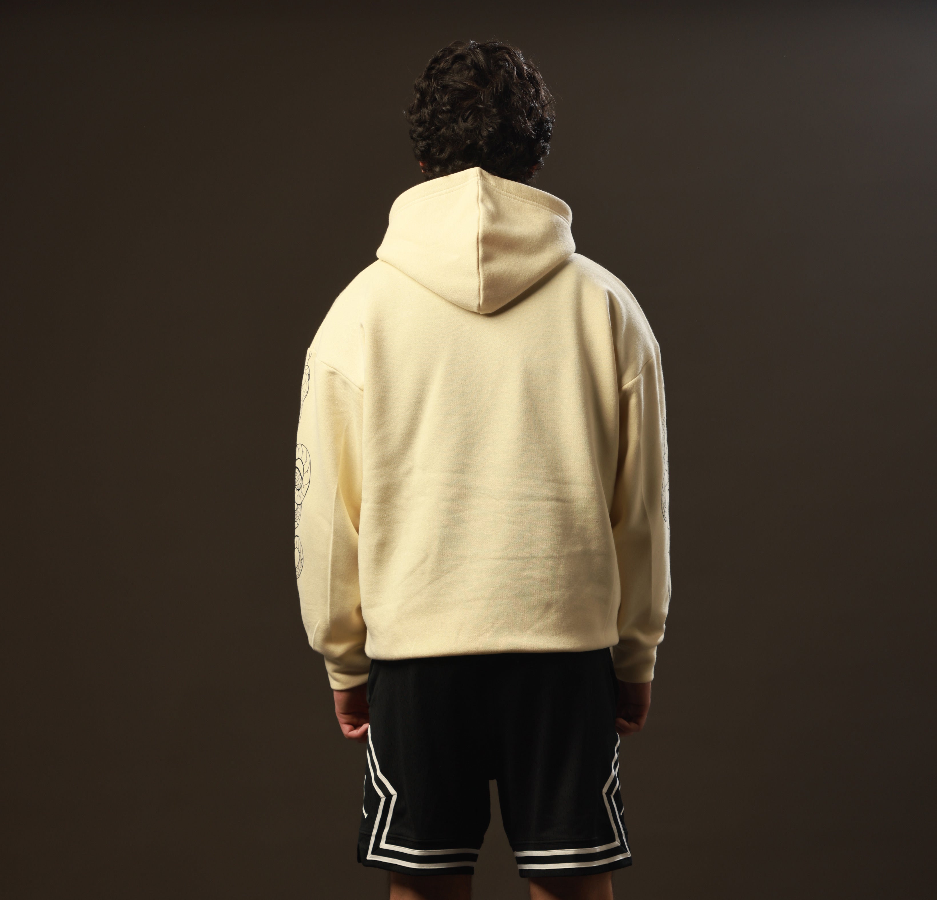 Oversized Basic Hoodie - Beige