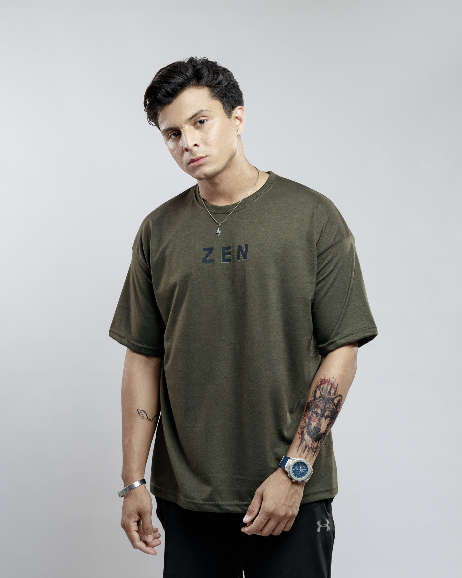 Olive Green - Oversized tee