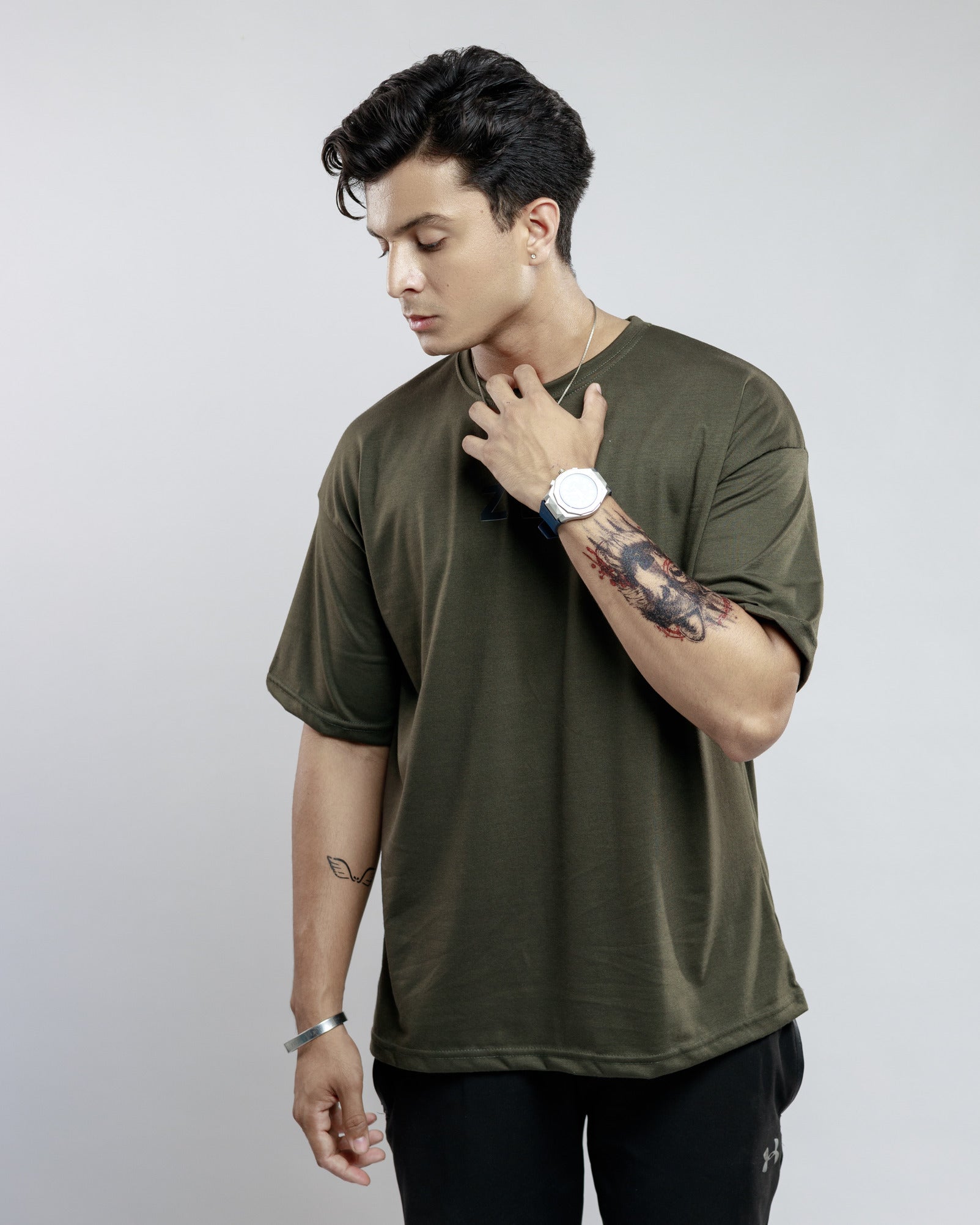 Olive Green - Oversized tee