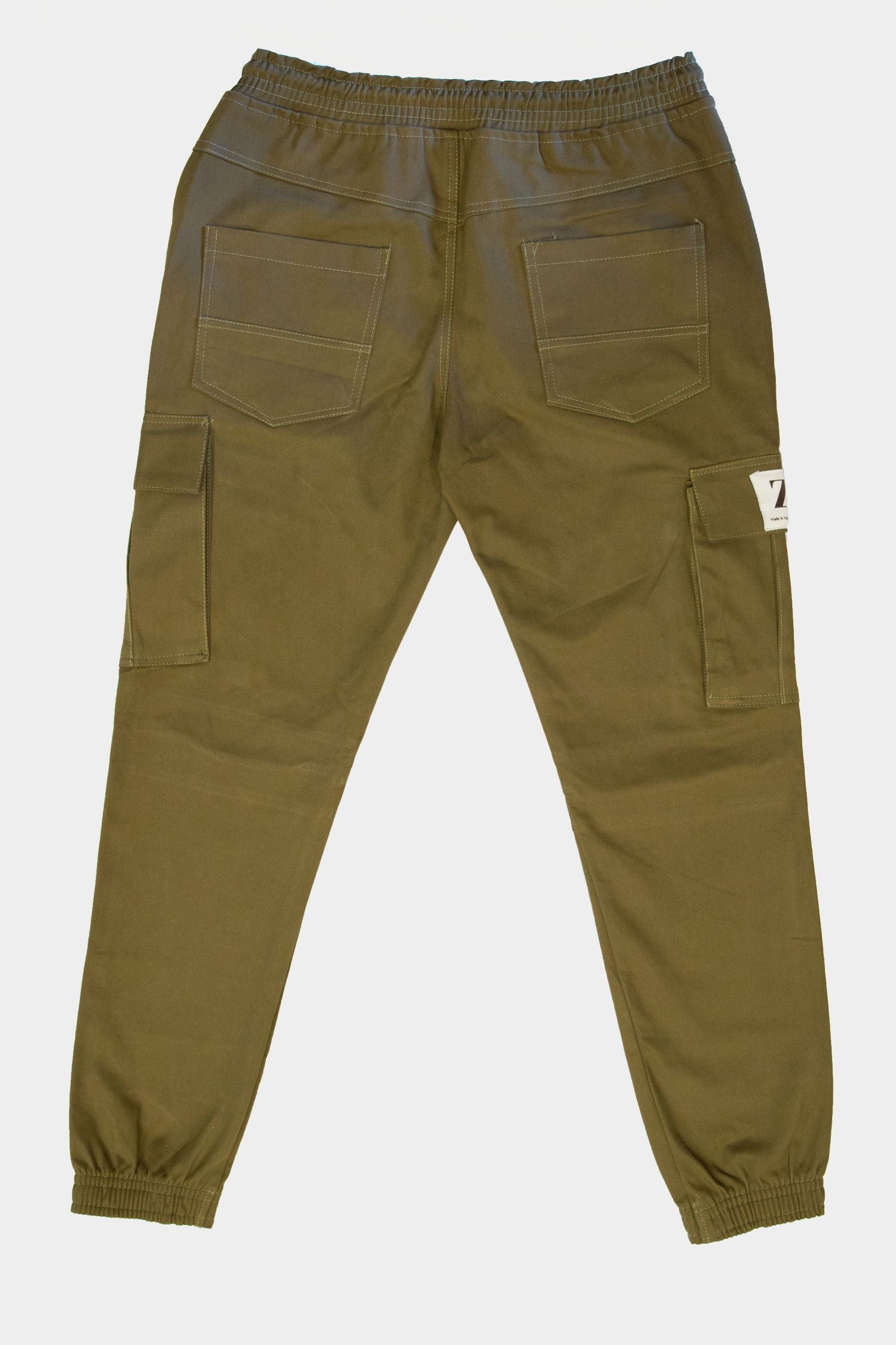 Ribbed cargo Army Green