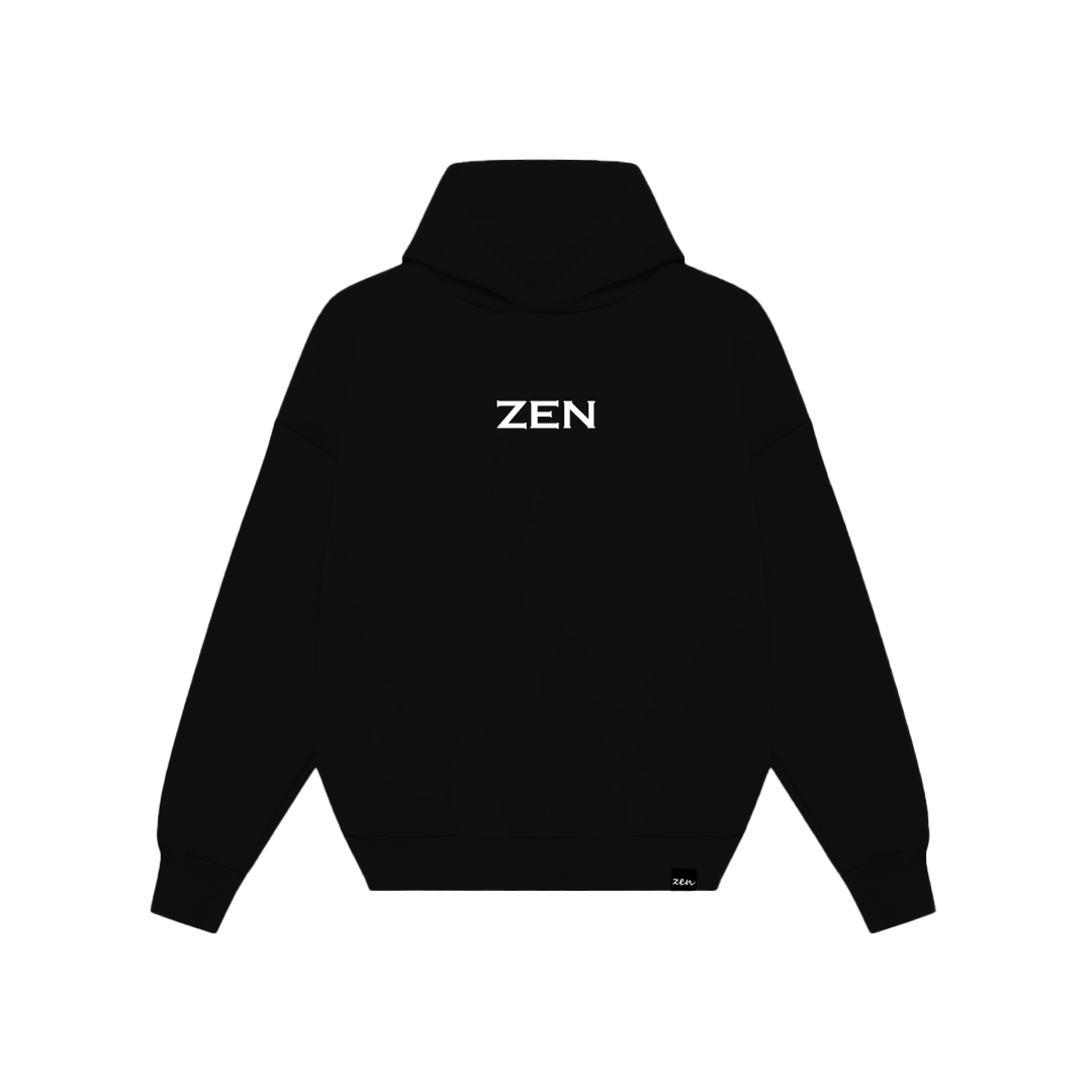 Oversized Basic Hoodie - Black