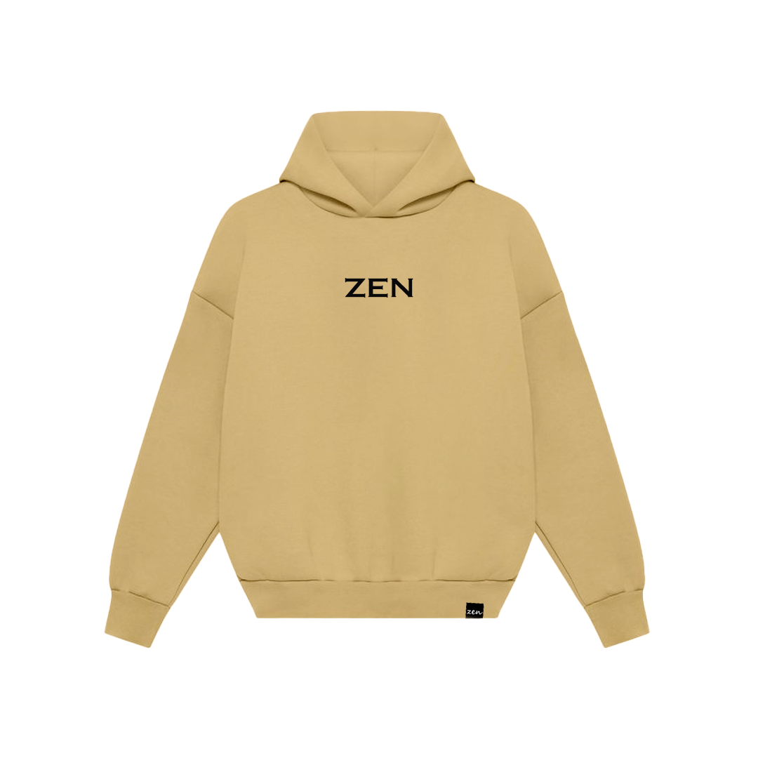 Oversized Basic Hoodie - Beige