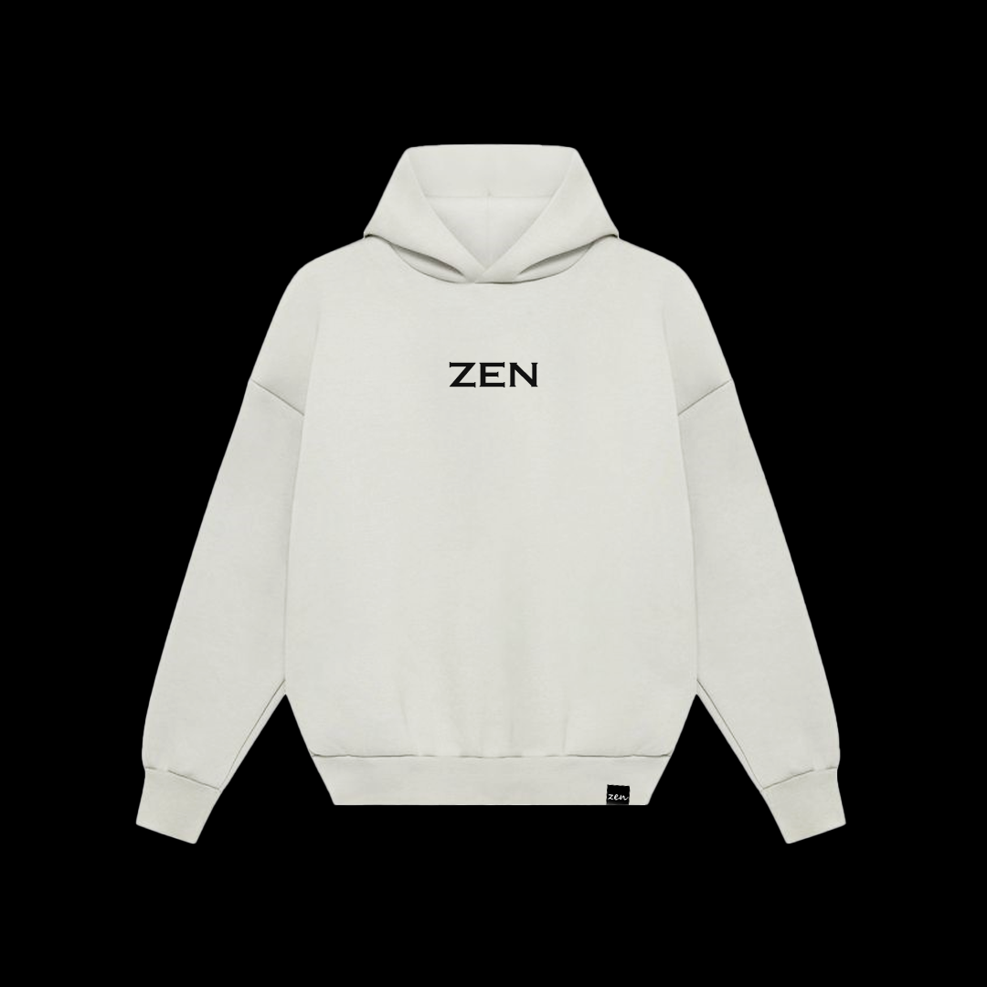 Oversized Basic Hoodie - White